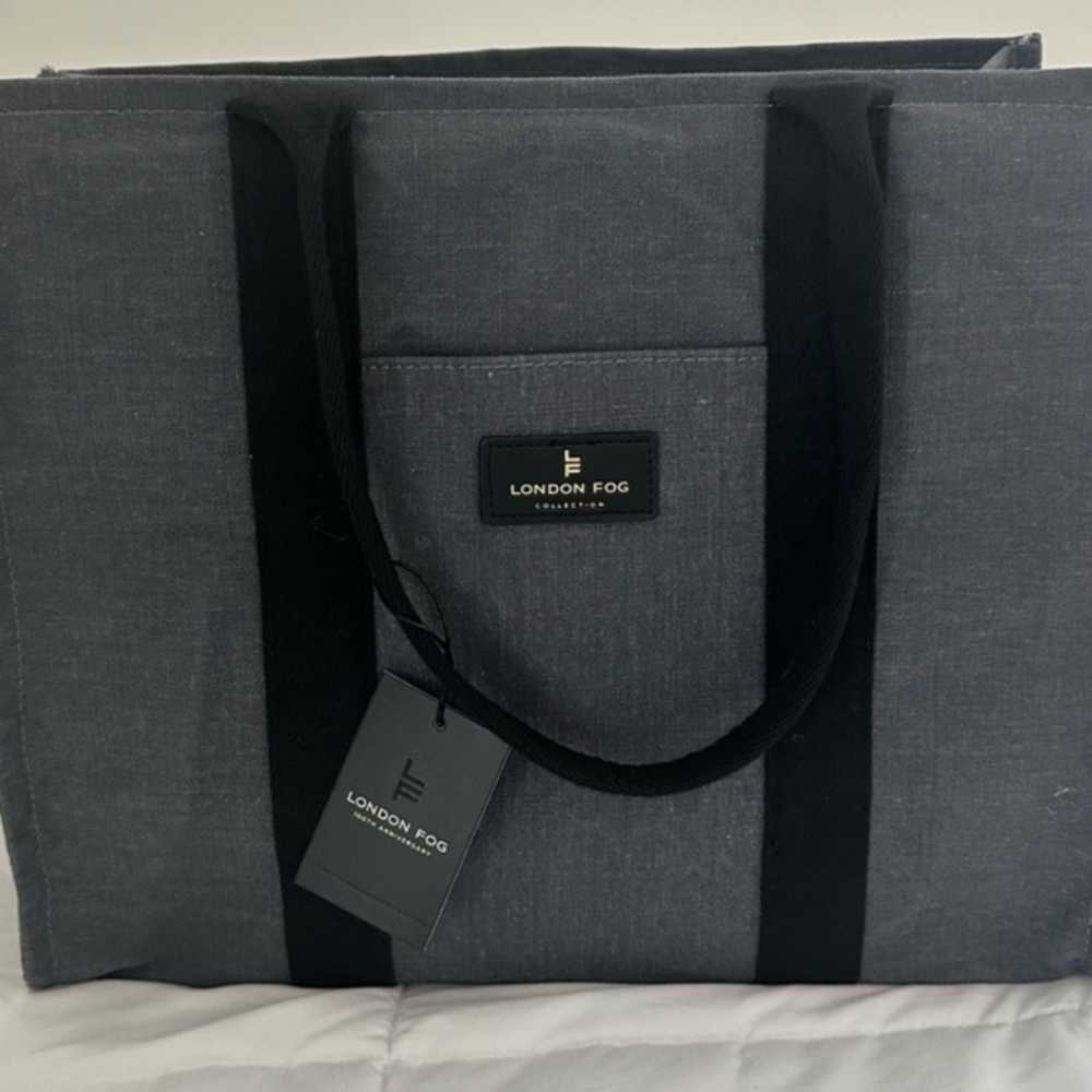 London Fog denim tote
